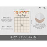 Wildflower Bingo Game, 50 Cards, Fun Activity, Girl, Boho Theme Decorations, A Little Wild Flower Is On The Way, Floral Baby In Bloom
