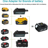 Dm18M Battery Adapter With Usb & Type-C Charging Socket For Dewalt 20V & Milwaukee 18V M18 Lithium Battery Convert To Makita 18V Battery Bl1830 Bl1840 Bl1850 (Adapter Only)