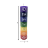 7 In 1, 7 Chakra Unscented Candle, 7" X 1.5" - Aromatherapy Candle Set For Meditation, Yoga, And Relaxation - Hand-Poured Multi-Colored Candles – Pack Of 7