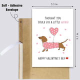Funny Dachshund Galentine'S Day Card, Humor Sausage Dog Galentine'S Day Card For Bestie Friend Sister, Cute Valentines Day Card For Women Lady Girl