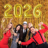40 Inch 2026 Gold Number Balloons for New Year Party and Celebrations