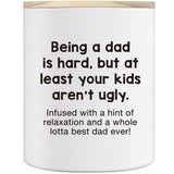 Christmas Gifts For Dad, 10Oz Funny Dad Gifts From Daughter Son, Birthday Gift For Father Daddy Bonus Stepdad New Father In Law, Best Dads Ever Present Sandalwood Scented Candle Being A Dads Is Hard