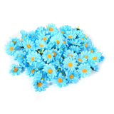100Pcs Artificial Gerbera Flower Artificial Daisy Flowers Heads For Party Wedding And Diy Crafts(Light Blue)