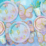 254 Pcs Party Decorations - Including Plates, Tablecloth, Balloons, Banner, Cups, Butterfly Wing Set For Birthday, Fairy Party Supplies