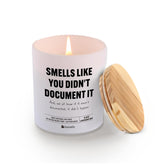 Smells Like You Didn’T Document It Funny Office Gifts For Boss Coworker Hr Human Resource Scented Candle Home Office Jar Candles Sage Lavender Scent Soy Wax 9.5 Oz