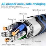 5-Pack USB-C to USB-A Fast Charging Cables 3A for Samsung & LG Devices