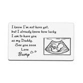 New Dad Gifts For Men Dad To Be Gifts For First Time Daddy Gift From Wife Valentine Gift For Him Fathers Day Daddy Present From Baby Bump Birthday White Elephant Christmas Wallet Insert Card