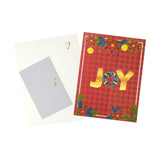 3D Pop Up Christmas Card,Festive Joy Design With Holiday Wreath, Poinsettias, Stars & Seasonal Accents,Unique Holiday Greeting & Keepsake Decoration With Envelope For Family, Friends & Gift Giving