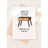-Someday You'Ll Find This Card In A Drawer Card - Happy Anniversary Card Greeting Card Funny Husband Happy Valentines Day