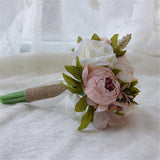 Artificial Romantic Multi Wedding Bouquet, Bridesmaid Holding Bouquet Bride Bridal Bouquets, Rose Bouquet For Wedding Party Church Valentine'S Day Birthday Photo Shooting