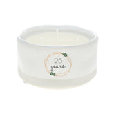 Pavilion - 25 Years - 8 oz Triple Wick Wax Reveal Hidden Message Let's Celebrate Unique Wedding Anniversary Wife Husband Happy Couple Celebratory Present Gift