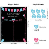 Baby Gender Reveal Party Decorations Baby Gender Reveal Game 72Pcs Stickers Voting Boy Or Girl Gender Reveal Party Supplies
