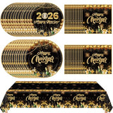 2026 Happy New Year Paper Plates Tableware Set for 20 Guests
