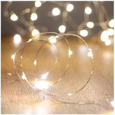 10FT Battery Operated Fairy Lights Warm White String Lights for Bedroom Wedding Party Centerpiece Decor