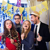 Pre-Strung Congratulations Banner Glitter Congratulation Banner 10 Ft Congrats Garland For Graduation, Wedding, Retirement, Baby Shower, Birthday, Celebration Party Decorations(Gold)