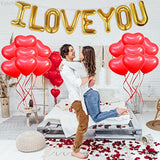 , Big I Love You Balloons And Heart Balloon - 16 Inch, Pack 28 | Love