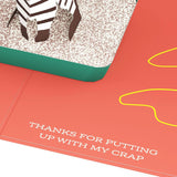 Mother'S Day Pop-Up Card For Her - 3D Greeting Cards For Mom, Wife, Women - Thanks For Putting Up With My Mess - 5" X 7" Card - Blank Notecard & Envelope Included