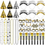 48-Piece New Year 2026 Party Favors Set with Hats, Glasses, and Noisemakers