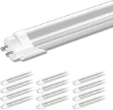 12 Pack 4FT T8 LED Bulbs Type B 24W 3000LM 6000K Daylight Ballast Bypass Replacement