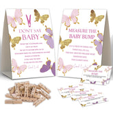 2 Butterfly Baby Shower Game,Don'T Say Baby Clothespin Games,Measure The Baby Bump,Baby Shower Decorations,Baby Shower Game Gender Neutral,Baby Shower Package,Funny Baby Shower Games-6