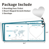 Blue Boarding Pass Gift Ticket, Boarding Pass Airline Tickets Scratch Off Travel Tickets With Envelopes, Scratch & Reveal Surprise Ticket For Anniversary Wedding Birthday Graduation/001(2 Set Diy)