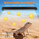 T5 UVB Reptile Light Fixture Combo Kit 24W 10.0 with 22.68 Inch Terrarium Hood for Bearded Dragon Gecko