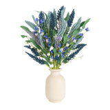 TEMPUS 6pcs 16" Artificial Lavender Stems - Bendable Floral Stems for Vase Centerpieces, Spring Wedding Decor, DIY Wreaths (Purple & Green)