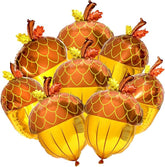 8Pack Pine Cone Foil Balloons Fall Harvest Thanksgiving Party Birthday Decorations