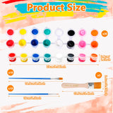 20 Pack Mini Acrylic Paint Sets,8 Colors Filled Paints With 23 Brushes,Acrylic Paint Strips For Art Craft Painting,Washable Paints Set For Home Birthday Party Diy Favors