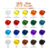Professional Acrylic Paint Sets-20 Colors(75Ml/2.54Oz)-Heavy Body Acrylic Paint Tubes,Art Supplies For Canvas Painting,Rocks,Woods & Egg, Thick Body Paints For Artists,Adults,Beginners