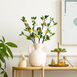 Artificial Lemon Branches?4Pcs Of 27 Inch, Realistic Green Leaves And Yellow Lemon Fruit, Spring Summer Decoration Plants, Kitchen Decor Plant, Home Decor Plants?Greenery Stems