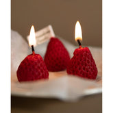 Strawberry Shaped Scented Candle,4Pack 75G Fruit Aroma Soy Wax Decorative Candle For Table Photo Prop Birthday Gift,Prefect For Meditation Stress Relief Mood Boosting Bath Yoga (Red-4 Pcs)