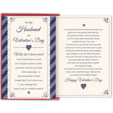 Sweet Valentine'S Day Card For Husband, Romantic Valentines Gift From Wife, Heartfelt Love Poem Greeting Card, To My Husband On Valentine'S Day
