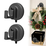 2025 Upgrade Suction Cup Hooks, Suction Cup Hooks For Shower, No Drill Suctioncup Hook For Bathroom Hanging Towels Holder, Hook For Christmas Wreath Decor Thanksgiving, Reusable Strong & Reliable (2)