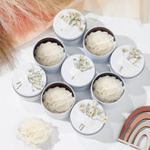 12 Pcs Bridesmaid Gift Scented Candles Bridesmaid Proposal Candle Soy Wax Flower Candles Sets For Women Gift Maid Of Honor Wedding Bridal Shower Favors For Guests(White)