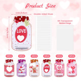 66 Pack Mason Jar Valentines Day Cards Gifts, Valentines Day Gifts Greeting Card Funny Diy Valentine'S Exchange Cards For Adult Candy Chocolate Party Favors