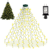 Christmas Tree Lights 400 Led Christmas Lights For Tree, 6.6Ft X 16 String 8 Lighting Modes Fairy Tree Light With Timer