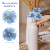 100Pcs Cherry Blossom Fake Flower Heads Bulk For Diy Hair Accessories Kit Floral Craft Supplies Wedding Party Decoration Blue Artificial Flower Heads