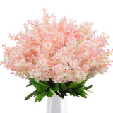 6Pcs Artificial Fake Silk Wisteria Flowers, 13.7'' Faux Hyacinth Flowers For Home Garden Outdoor Cemetery Grave Fences Spring Summer Decor Floral Arrangements, Pink