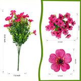 Artificial Flowers For Indoor & Outdoor Decoration - 12 Bundles Faux Daisies With Eucalyptus Leaves Fake Greenery For Garden, Home, Porch, Patio, Boxwood