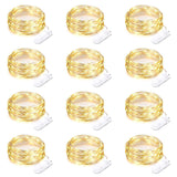 12 Pack Battery Operated Fairy String Lights 7 Feet 20 Led Waterproof Silver Wire Firefly Starry Moon Lights For Bedroom