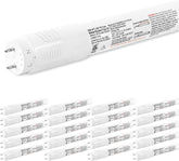 20 Pack 4FT T8 Type B LED Tubes 18W 2400LM 5CCT Selectable Ballast Bypass Lights