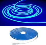 Blue LED Strip Lights 16.4FT Waterproof Flexible Neon Rope Light 12V DC 600 SMD2835 LEDs for Indoor Outdoor Decor