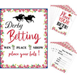 Race Horse Party Supplies 41Pcs Betting Cards Who Will Win Horse Racing Derby Invitation Ticket Guessing Game Card Kentucky Derby