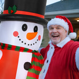8 Ft Christmas Inflatables Yard Decorations Snowman Outdoor, Giant Christmas Blow Ups Outdoor Decor Waterproof With Buil