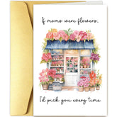 Floral Mothers Day Card For Mom, Mom Birthday Card, Mothers Day Gifts From Daughter Son, If Moms Were Flowers...