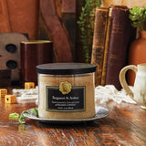 Bergamot & Amber Glass 3-Wick Bowl, Scented Candle, 14 Oz., Brown