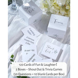 2 Boxes Wedding Games, Party Ice Breaker Games, Reception, Wedding Table Decor, Wedding Favours