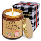 Vanilla Scented Candles, Friendship Candle Gifts For Women, I Wish You Lived Next Door Candles For Home Scented, Missing You Gifts For Best Friends, Bff, Bestie, Sister, Coworker