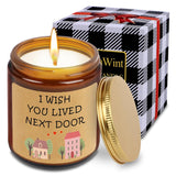 Vanilla Scented Candles, Friendship Candle Gifts For Women, I Wish You Lived Next Door Candles For Home Scented, Missing You Gifts For Best Friends, Bff, Bestie, Sister, Coworker